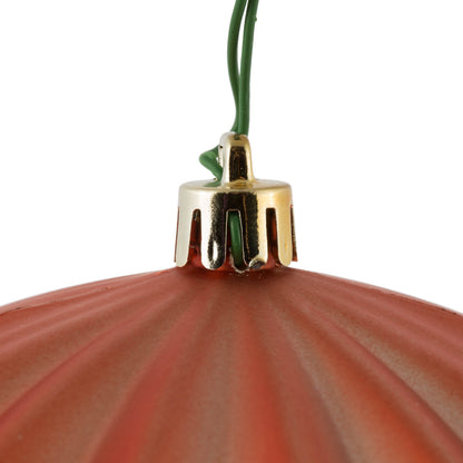 Vickerman 5.7" x 5.5" Coral Matte Onion Christmas Ornament UV treated Set of 3