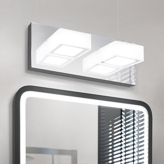 ASD Lighting LED Vanity 2-light 12W 120V with rotatable heads CCT Selectable 2700/3000/4000/5000/6000K Dimmable Chrome ETL