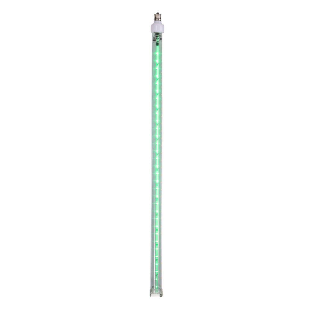 Vickerman 5 Pack of 24" Green LED SnowFall Tube Bulb  64 SMD Doublesided Diodes C9-E17 Nickel Base