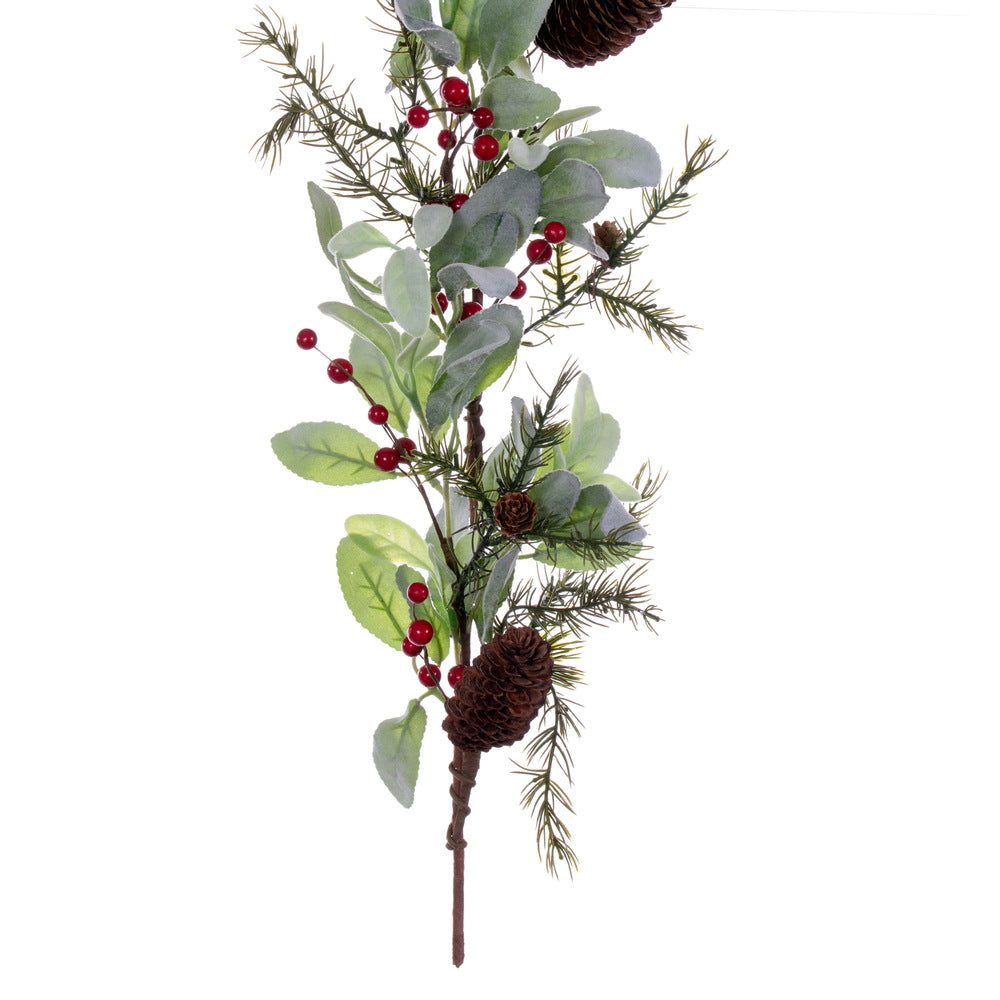 Vickerman 5' Green Artificial Leaf Garland.
