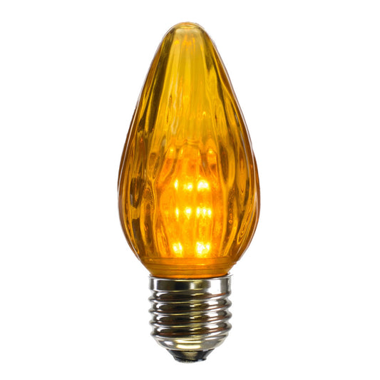 Vickerman F15 Gold LED Plastic Flame Replacement Bulb package of 25