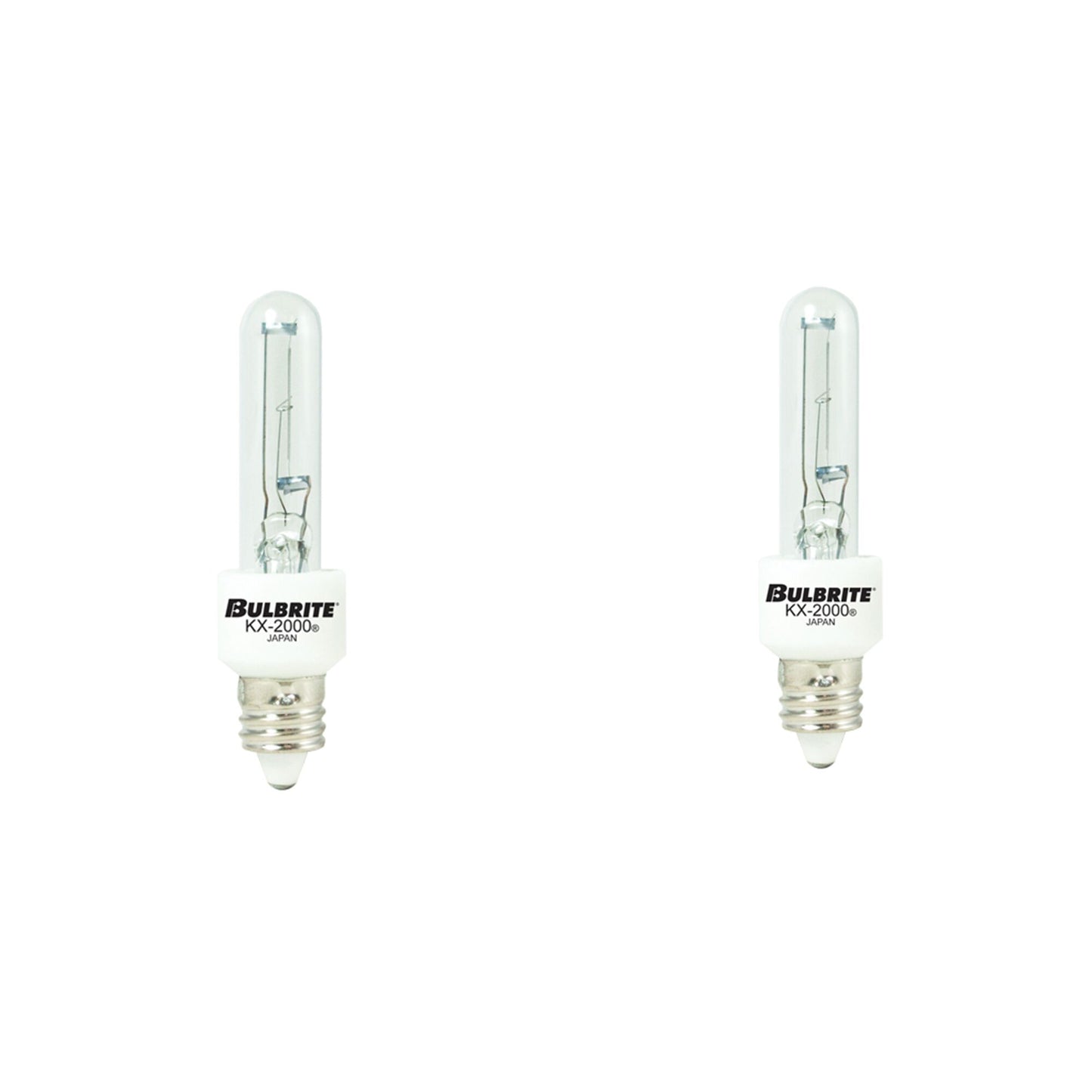 BULBRITE KRYPTON/XENON T3 MINI-CANDELABRA SCREW (E11) 20W DIMMABLE LIGHT BULB 2700K/WARM WHITE 2PK (473120)
