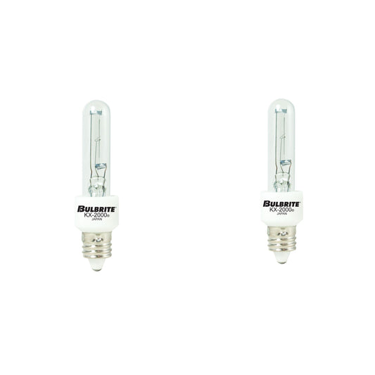 BULBRITE KRYPTON/XENON T3 MINI-CANDELABRA SCREW (E11) 20W DIMMABLE LIGHT BULB 2700K/WARM WHITE 2PK (473120)
