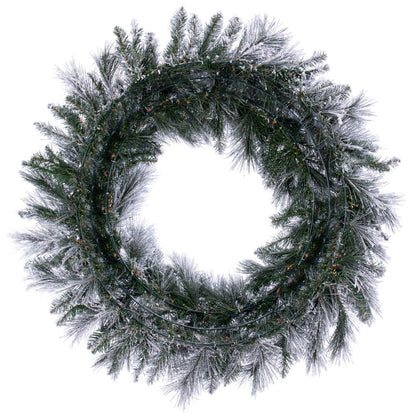 Vickerman 36" Flocked Jackson Pine Artificial Unlit Wreath with 195 Realistic Hardneedle/PVC Tips