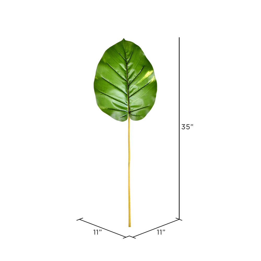 Vickerman 35" Artificial Green Pothos Leaf 6/pk
