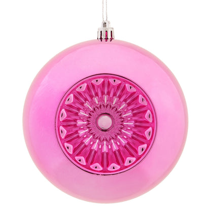 Vickerman 4.75" Mauve Shiny Star Brite Ball Ornament 4 per Bag