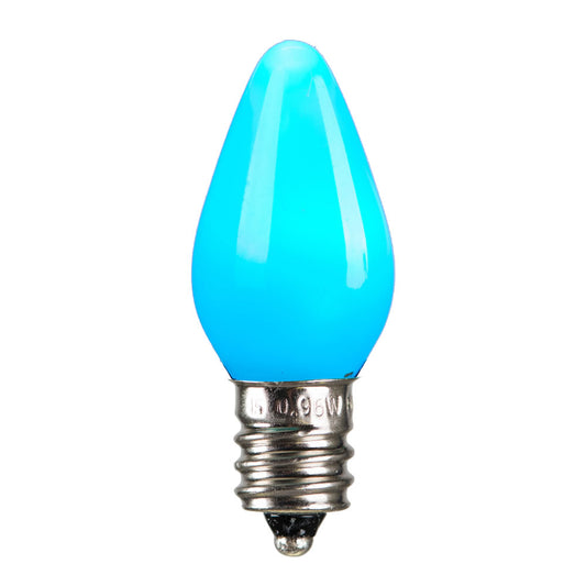 Vickerman C7 Ceramic LED Teal Bulb  Nickel Base 120V .6 Watts  3 diodes 25 Bulbs per Pack