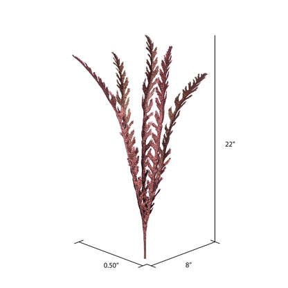 Vickerman 22" Chocolate Soap Plant Glitter Artificial Christmas Spray. Includes 6 sprays per pack.