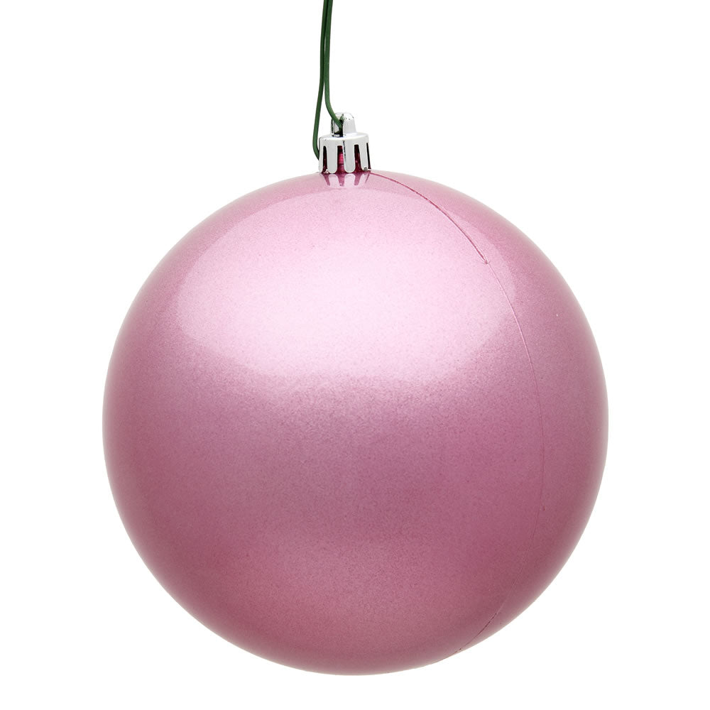 Vickerman 3" Pink Candy Ball Ornament 12 per Bag