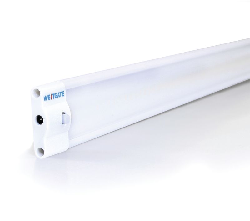 Westgate U/C LED 12", 3W 12V, 200 Lumens, Warm White 3000K, Undercabinet Lighting, 3W, 250 Lumens, 3000K, White Finish