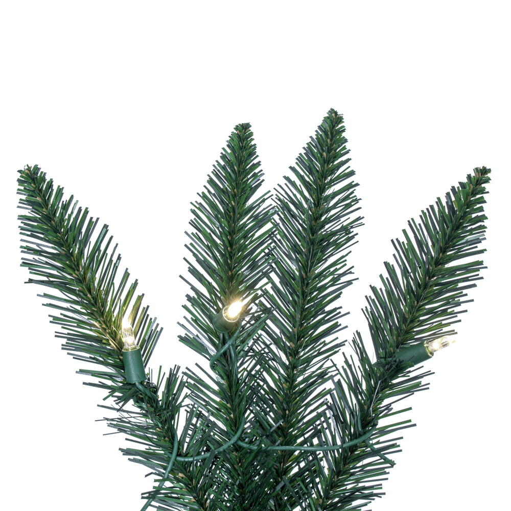 Vickerman 7.5' Durham Pole Pine Artificial Christmas Tree Warm White LED Dura-lit Lights