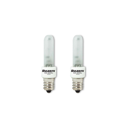 BULBRITE KRYPTON/XENON T3 CANDELABRA SCREW (E12) 60W DIMMABLE LIGHT BULB 2700K/WARM WHITE 2PK (473061)
