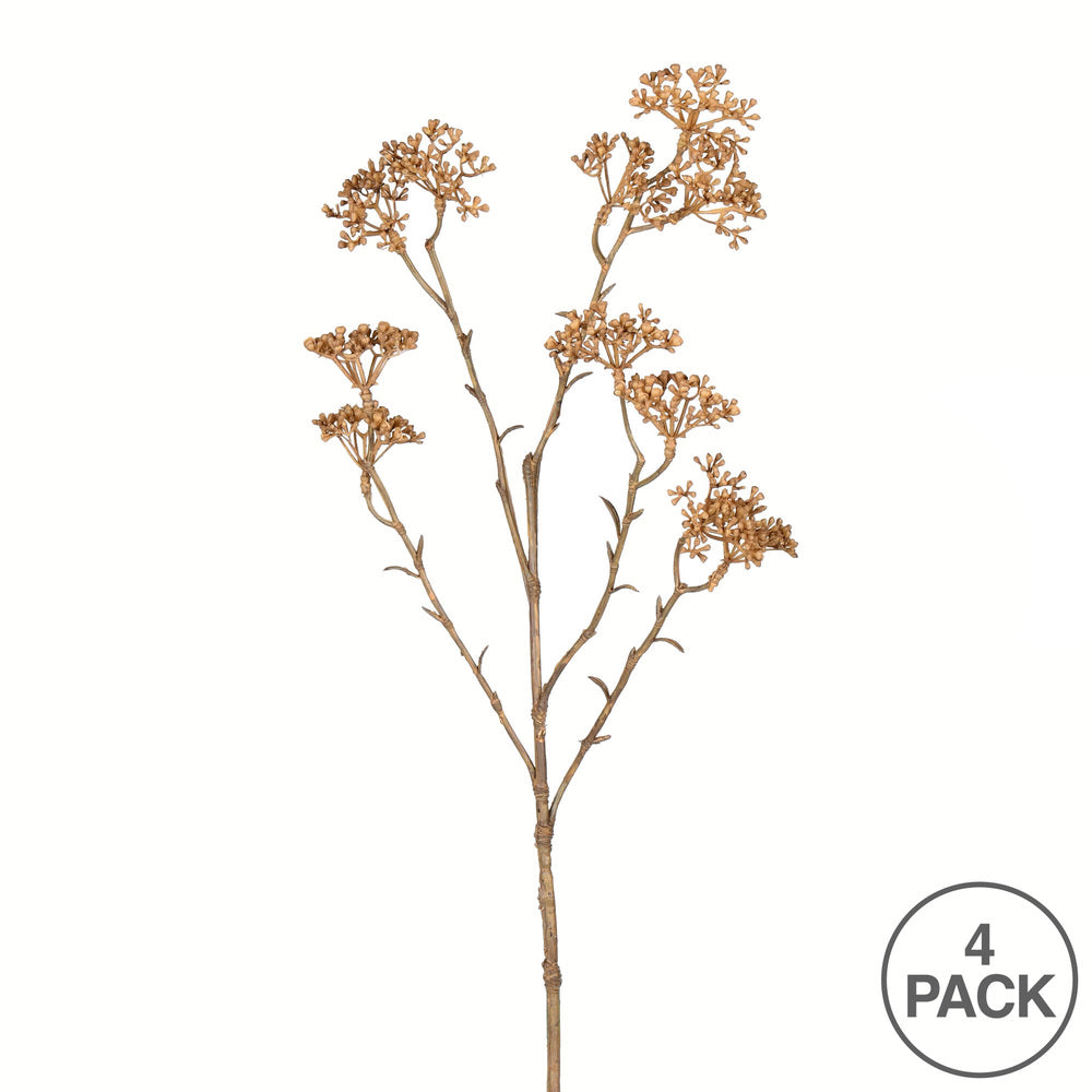 Vickerman 25" Artificial Beige Patrinia Spray. Includes 4 sprays per pack.