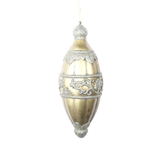 Vickerman 15" Gold Antique Swirl Drop Christmas Ornament