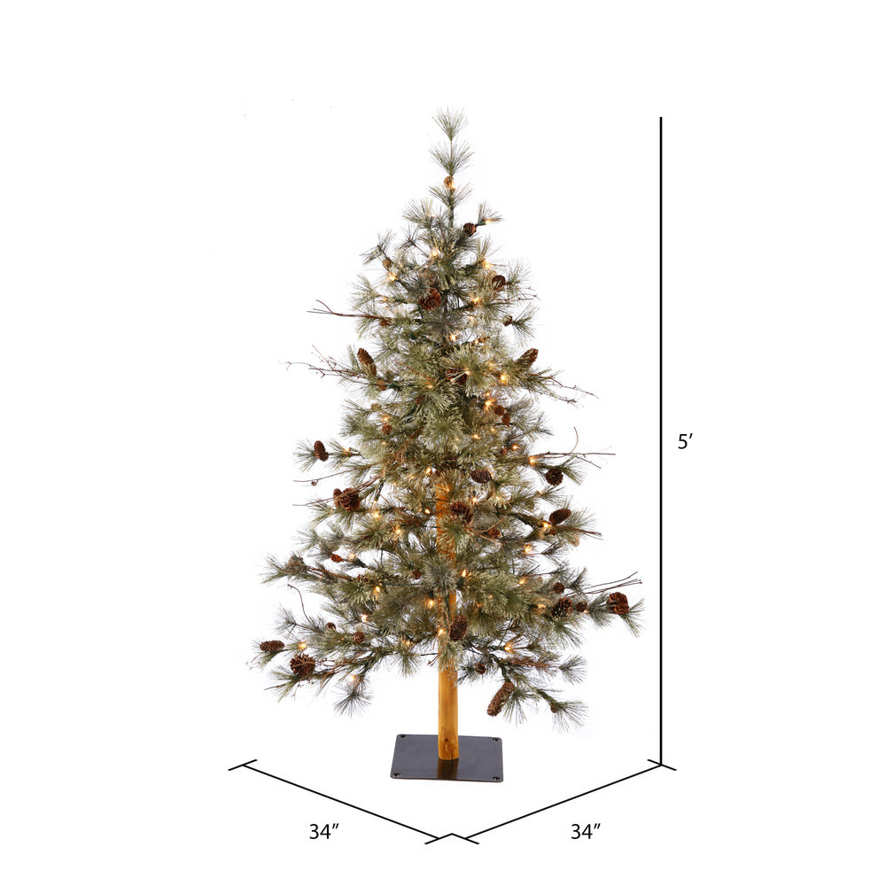 Vickerman 5' x 34" Dakota Alpine Artificial Christmas Tree Warm White Dura-lit LED Lights