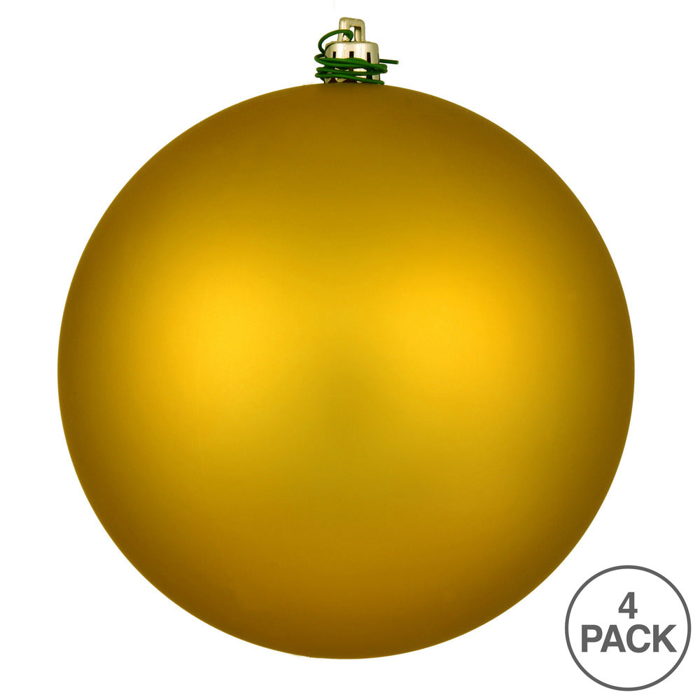 Vickerman 4.75" Medallion Matte Ball Ornament 4 per Bag