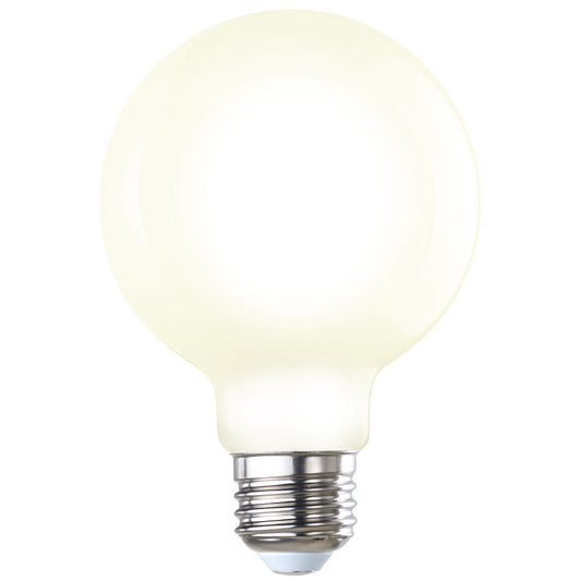 Bulbrite 8.5 Watt Dimmable Milky Filament G25 Medium (E26) LED Bulb - 800 Lumens, 3000K, and 90 CRI