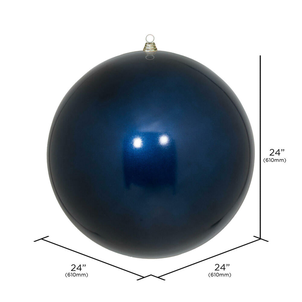 Vickerman 24" Giant Midnight Blue Ornament. UV resistant and Approved for both Indoor and Outdoor Use.