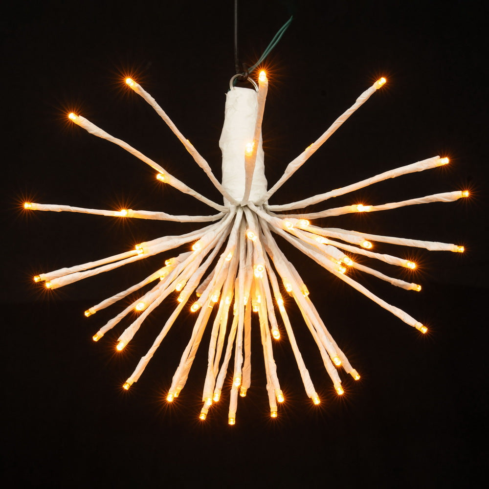 Vickerman 80Lt x 16" White Starburst Yellow 5mm LED Lights.