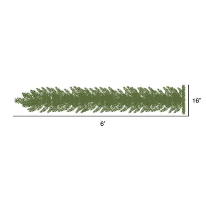 Vickerman 6' x 16" Cedar Pine Cone Twig Artificial Christmas Garland Unlit