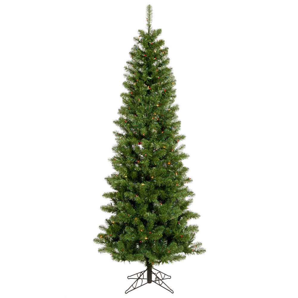 Vickerman 4.5' Salem Pencil Pine Artificial Christmas Tree 200 Multi-Colored LED Dura-lit Lights