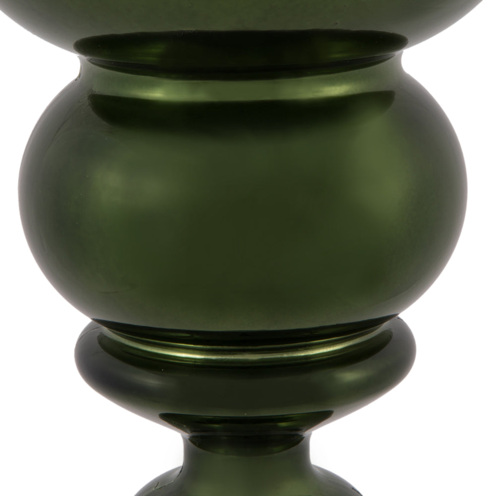 Vickerman 14" Moss Green Shiny Finial Christmas Ornament UV Treated with Drilled and Wired Cap