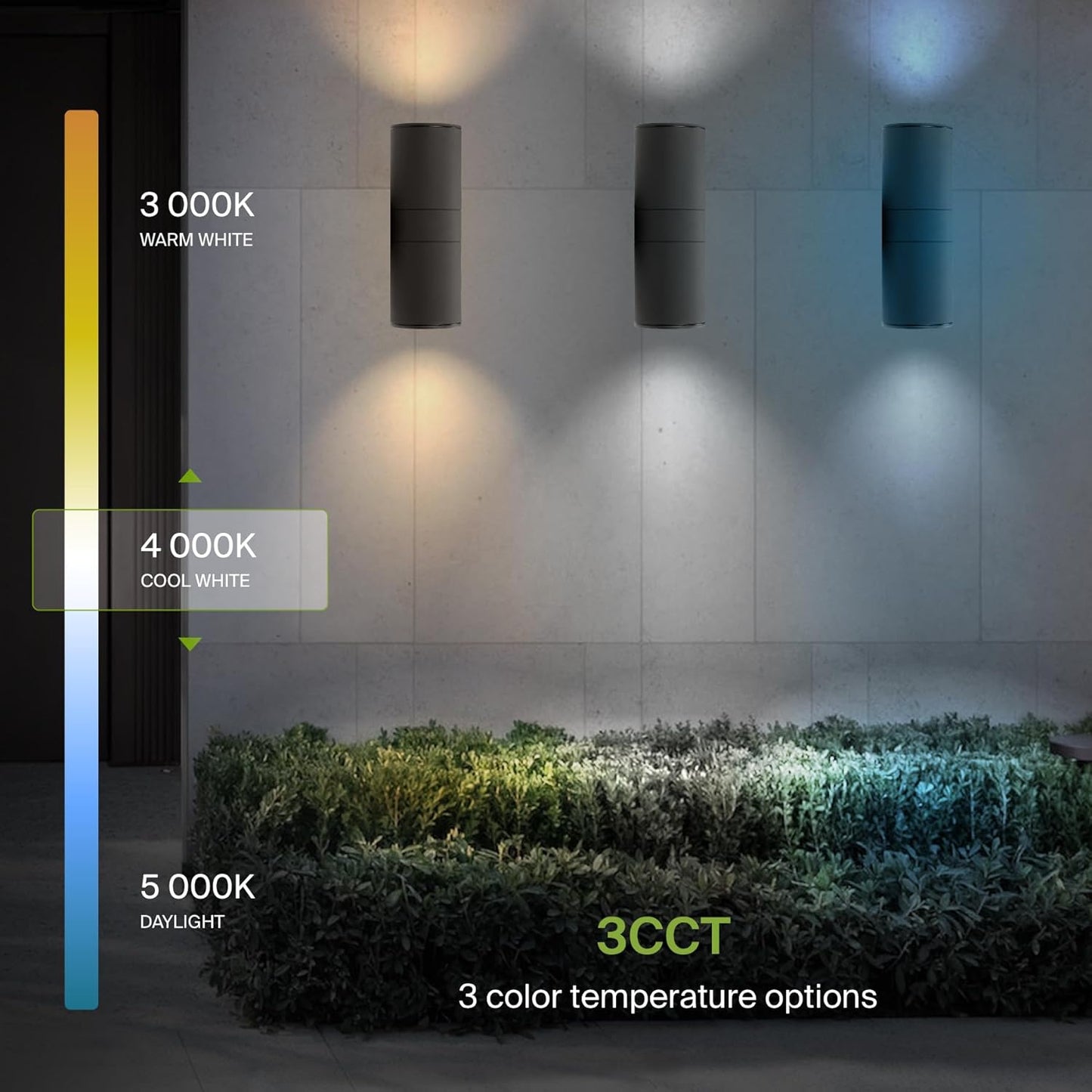 ASD Lighting LED Round Outdoor Wall Cylinder Up and Down 18W CCT Selectable 3000/4000/5000K with Photocell Oil Rubbed Bronze ETL