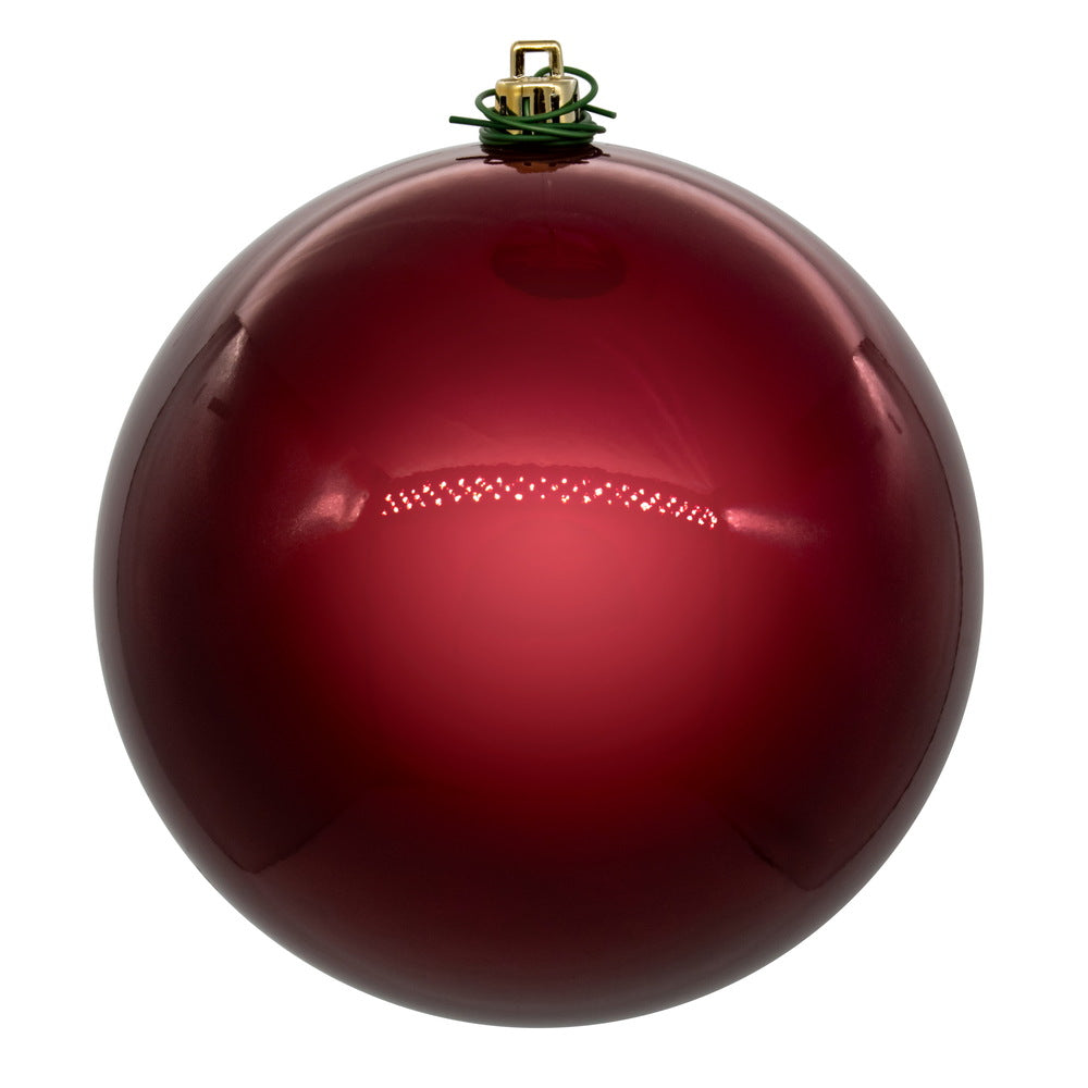 Vickerman 4" Berry Red Pearl UV Drilled Ball Ornament 6 per bag.