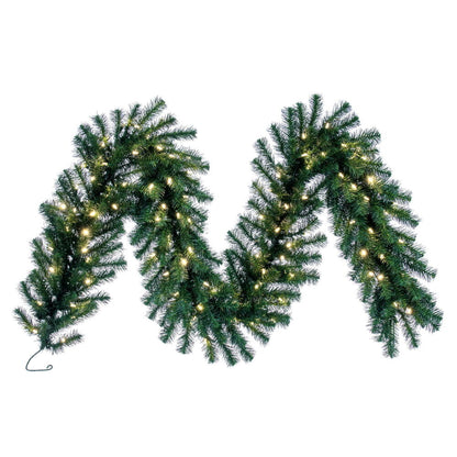 Vickerman 9' Douglas Fir Artificial Christmas Garland Warm White LED Lights