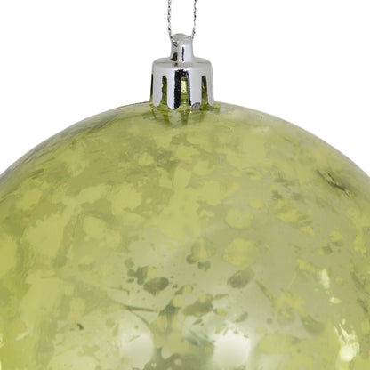 Vickerman 4" Lime Shiny Mercury Ball Ornament 6 per Bag.