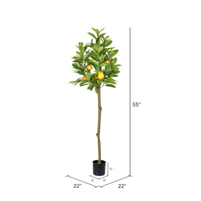 Vickerman 55" Artificial Potted Lemon Tree.