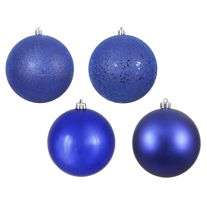 Vickerman 2.75" Cobalt 4-Finish Ball Ornament Assortment 20 per Box