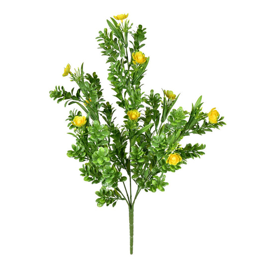 Vickerman 19.5" Artificial UV Coated Yellow Small Rambling Bush.