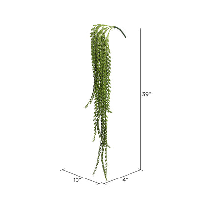 Vickerman 39" Artificial Green Plastic Senecio Bush.