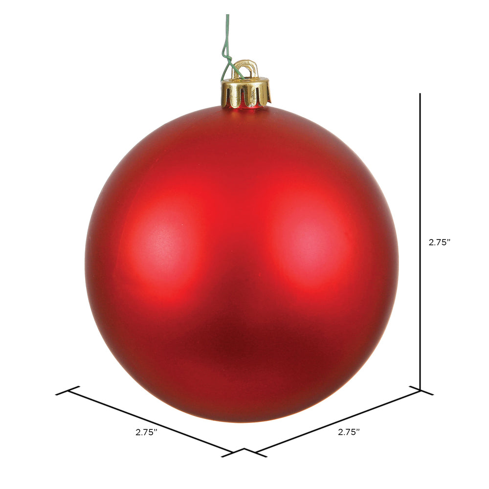 Vickerman 2.75" Red Matte Ball Ornament 12 per Bag