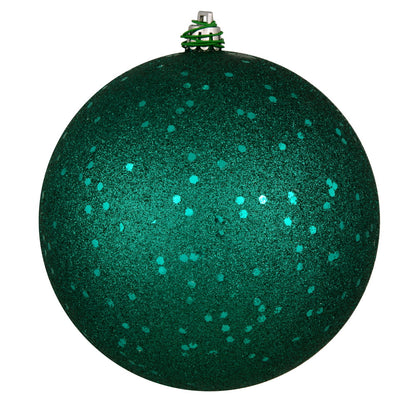 Vickerman 4" Dark Teal Sequin Ball Ornament 6 per Bag