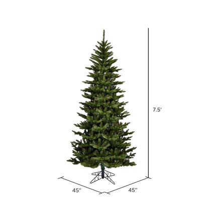 Vickerman 7.5' x 45" Slim Natural Fraser Fir Artificial Christmas Tree Unlit
