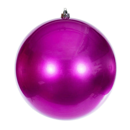 Vickerman 4.75" Hot Pink Candy Ball Ornament 4 per bag.