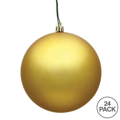 Vickerman 2.4" Gold Matte Ball Ornament 24 per Bag