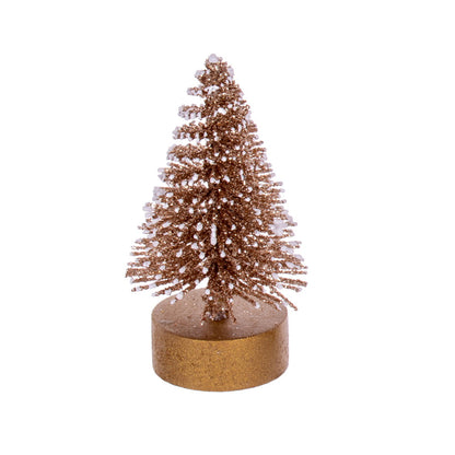 Vickerman 3"-5"-7" Champagne Sisal Bottle Brush Tree Set Set of 3