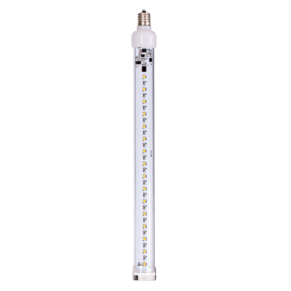 Vickerman 5 Pack of 12" Warm White LED SnowFall Tube Bulb C9-E17 Nickel Base.