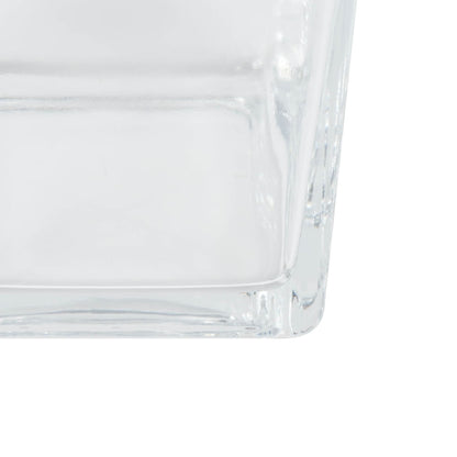 Vickerman 3" Clear Cube Glass Container. Includes four pieces per set.