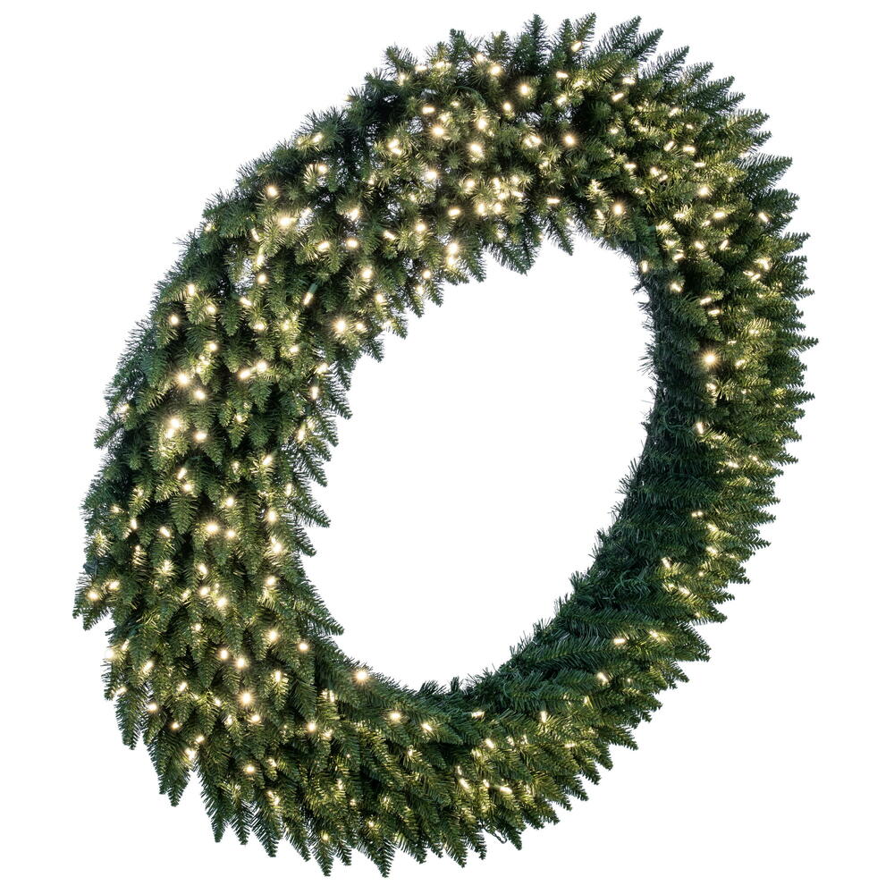 Vickerman 60" Camdon Fir Artificial Christmas Wreath Warm White LED Mini Lights