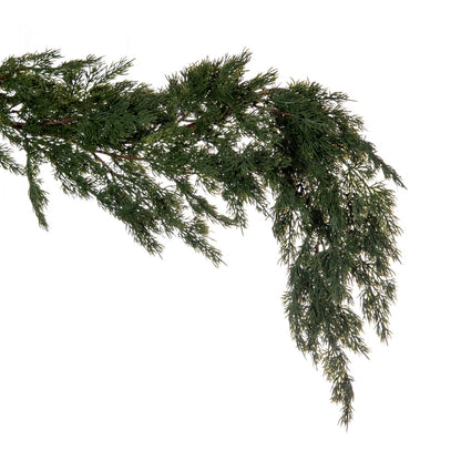 Vickerman 66" Artificial Green Cypress Full Garland.