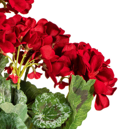 Vickerman 19.5" Artificial Red Geranium Bush.