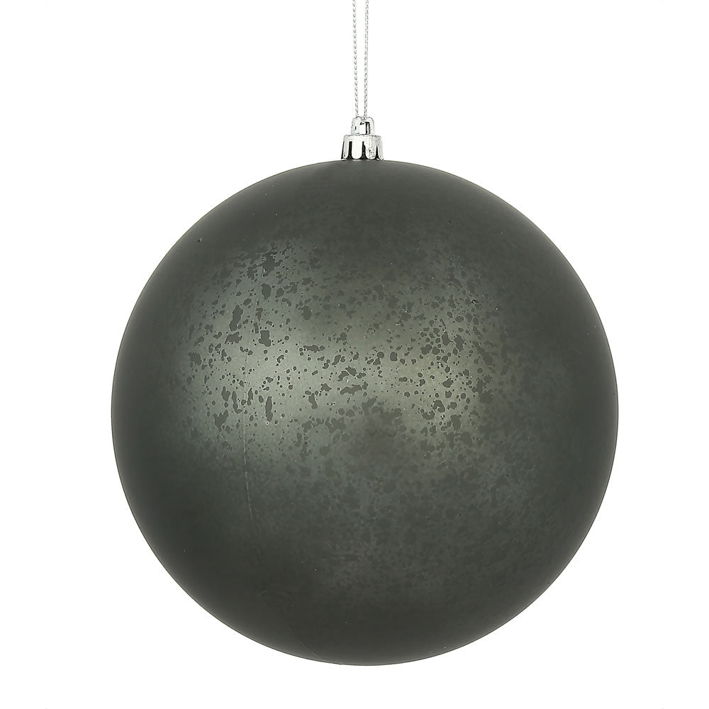 Vickerman 8" Pewter Matte Mercury Ball Ornament