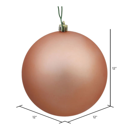 Vickerman 12" Rose Gold Matte Ball Ornament