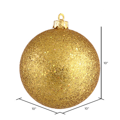 Vickerman 10" Antique Gold Sequin Ball Ornament