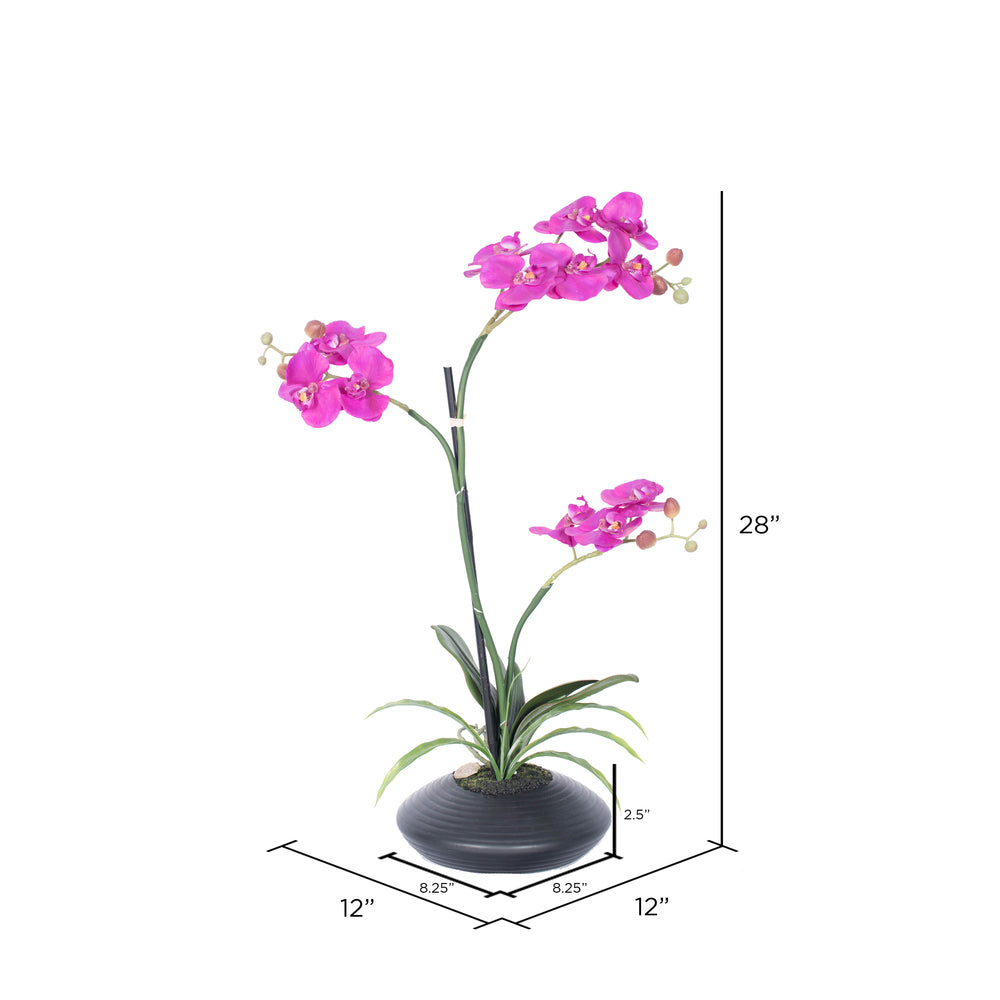 Vickerman 25" Artificial Purple Potted Orchid.