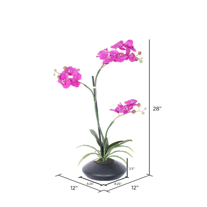 Vickerman 25" Artificial Purple Potted Orchid.